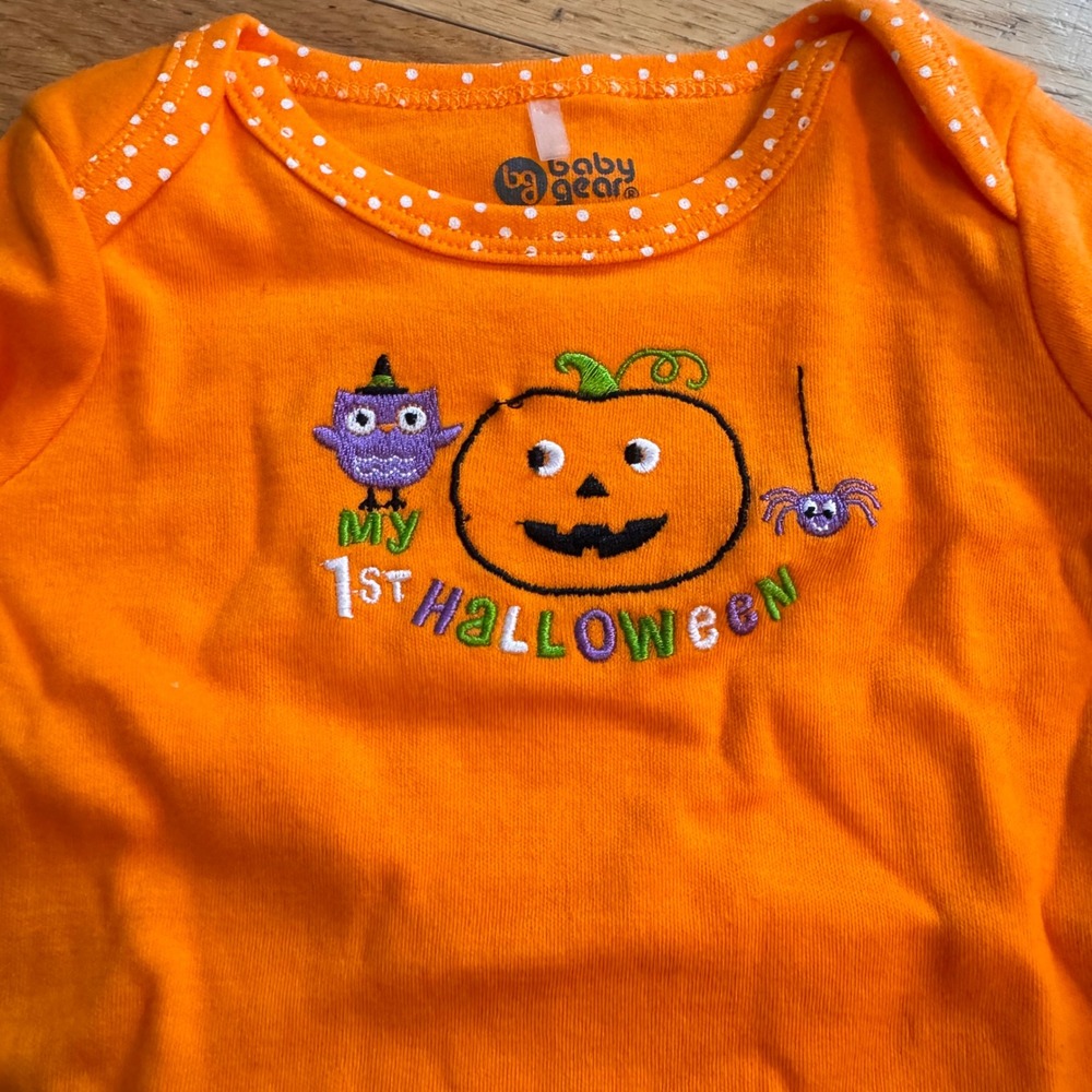 Baby Gear Orange My 1st Halloween Long Sleeve Bodysuit 3-6M